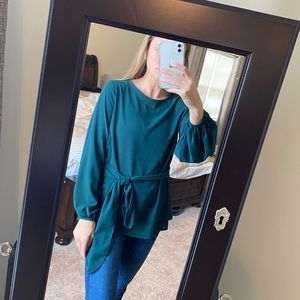 Green blouse
